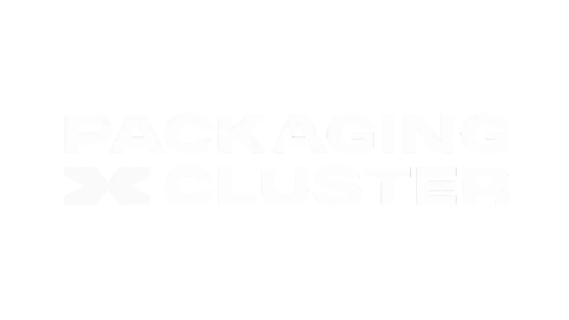 logo packaging clúster white